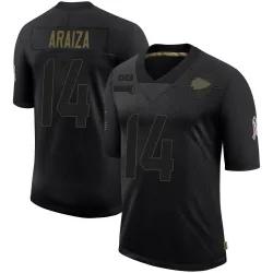 Youth Matt Araiza Kansas City Chiefs No.14 Limited 2020 Salute To Service Jersey - Black