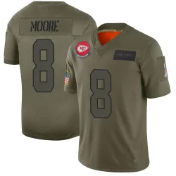 Youth Matt Moore Kansas City Chiefs No.8 Limited 2019 Salute to Service Jersey - Camo