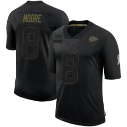 Youth Matt Moore Kansas City Chiefs No.8 Limited 2020 Salute To Service Jersey - Black
