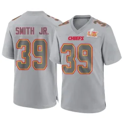Youth Melvin Smith Jr. Kansas City Chiefs No.39 Game Atmosphere Fashion Super Bowl LIX Jersey - Gray