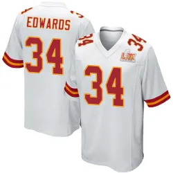 Youth Mike Edwards Kansas City Chiefs No.34 Game Super Bowl LIX Jersey - White
