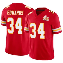 Youth Mike Edwards Kansas City Chiefs No.34 Limited Vapor F.U.S.E. Super Bowl LIX Jersey - Red