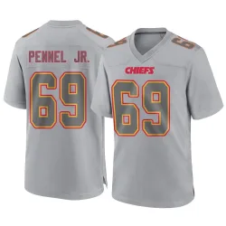 Youth Mike Pennel Jr. Kansas City Chiefs No.69 Game Atmosphere Fashion Jersey - Gray