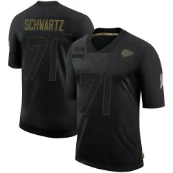 Youth Mitchell Schwartz Kansas City Chiefs No.71 Limited 2020 Salute To Service Jersey - Black