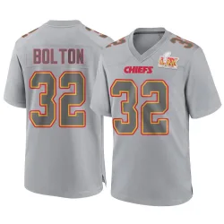 Youth Nick Bolton Kansas City Chiefs No.32 Game Atmosphere Fashion Super Bowl LIX Jersey - Gray