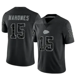 Youth Patrick Mahomes Kansas City Chiefs No.15 Limited Reflective Jersey - Black