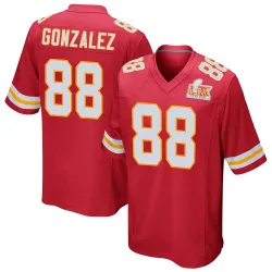 Youth Tony Gonzalez Kansas City Chiefs No.88 Game Team Color Super Bowl LIX Jersey - Red