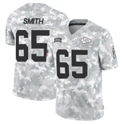 Youth Trey Smith Kansas City Chiefs No.65 Limited 2024 Salute to Service Jersey - Arctic Camo